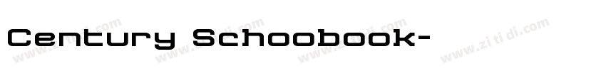 Century Schoobook字体转换